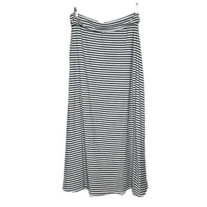 Bobeau long flowing stripe skirt